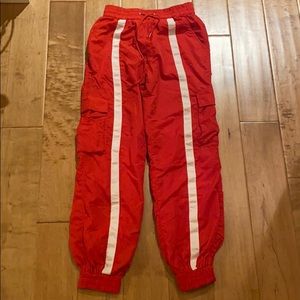 Red Danielle Guizio joggers